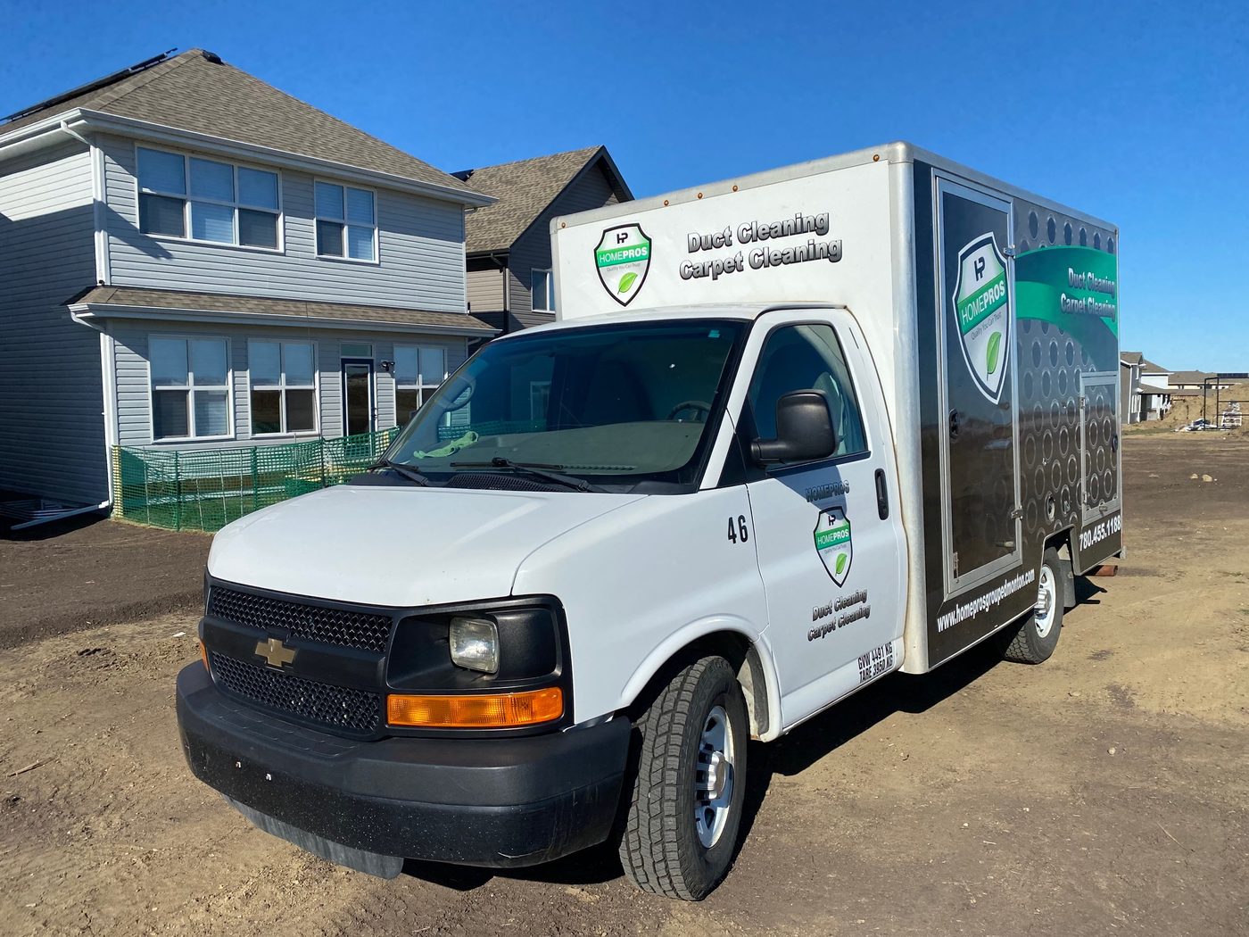 Home Pros Group duct & carpet cleaning truck