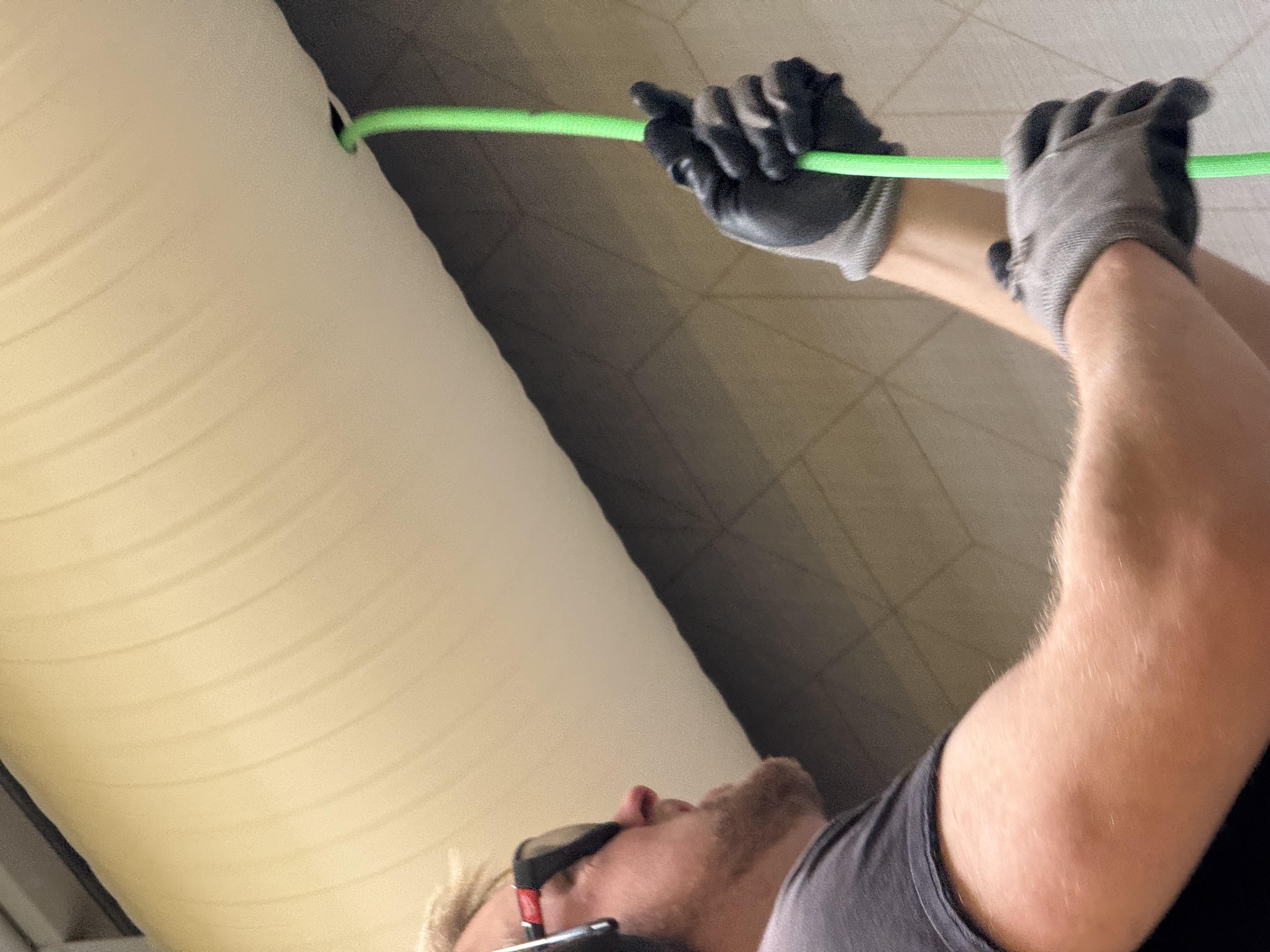 Dust collector cleaning at a Nisku Business Park facility