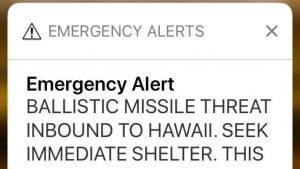 False Alert In Hawaii Ballistic Missle Scare 