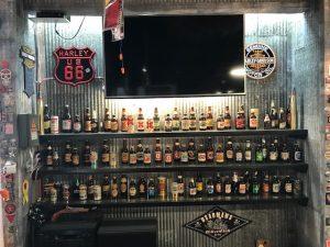 Custom Sheet Metal Bar Displaying Antique Beers