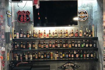 Custom Bar Displaying Antique Beers