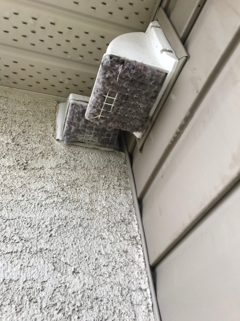 Dryer vent plugged